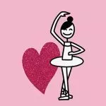 Ballerina mit Herz – Rosa